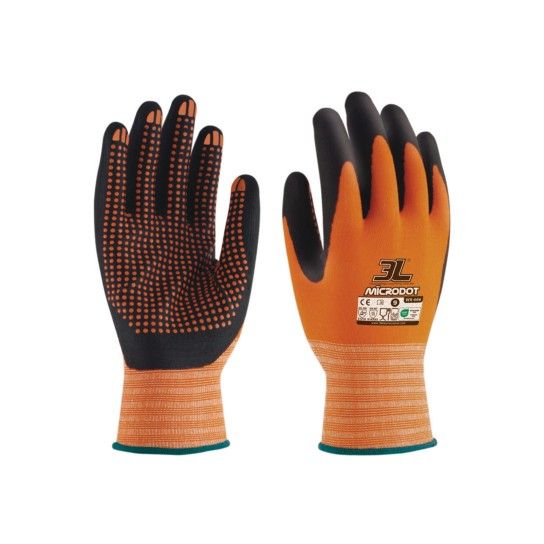 Luvas de Nylon sem Costuras Microdot WX-666 (Tamanho 8)