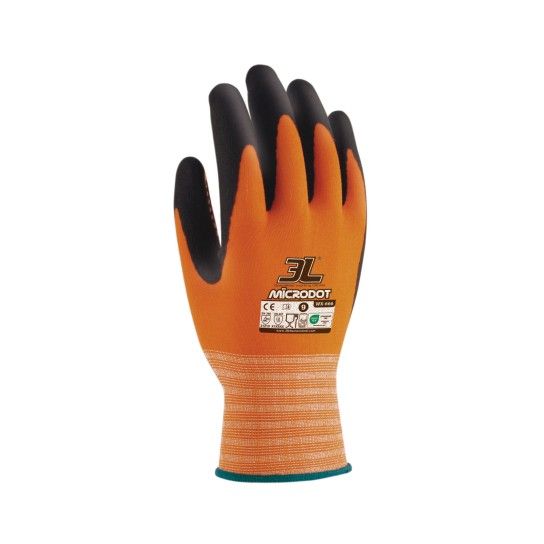 Luvas de Nylon sem Costuras Microdot WX-666 (Tamanho 8)